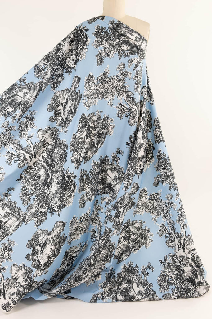 Blue Toile Italian Cotton Woven - Marcy Tilton Fabrics