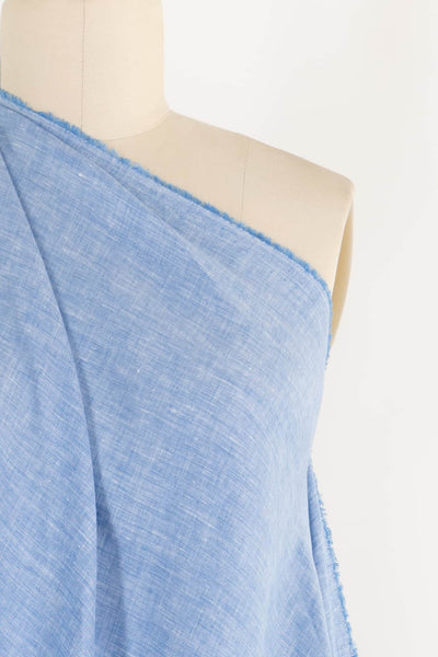 Boyfriend Blue Crossweave Euro Linen Woven - Marcy Tilton Fabrics