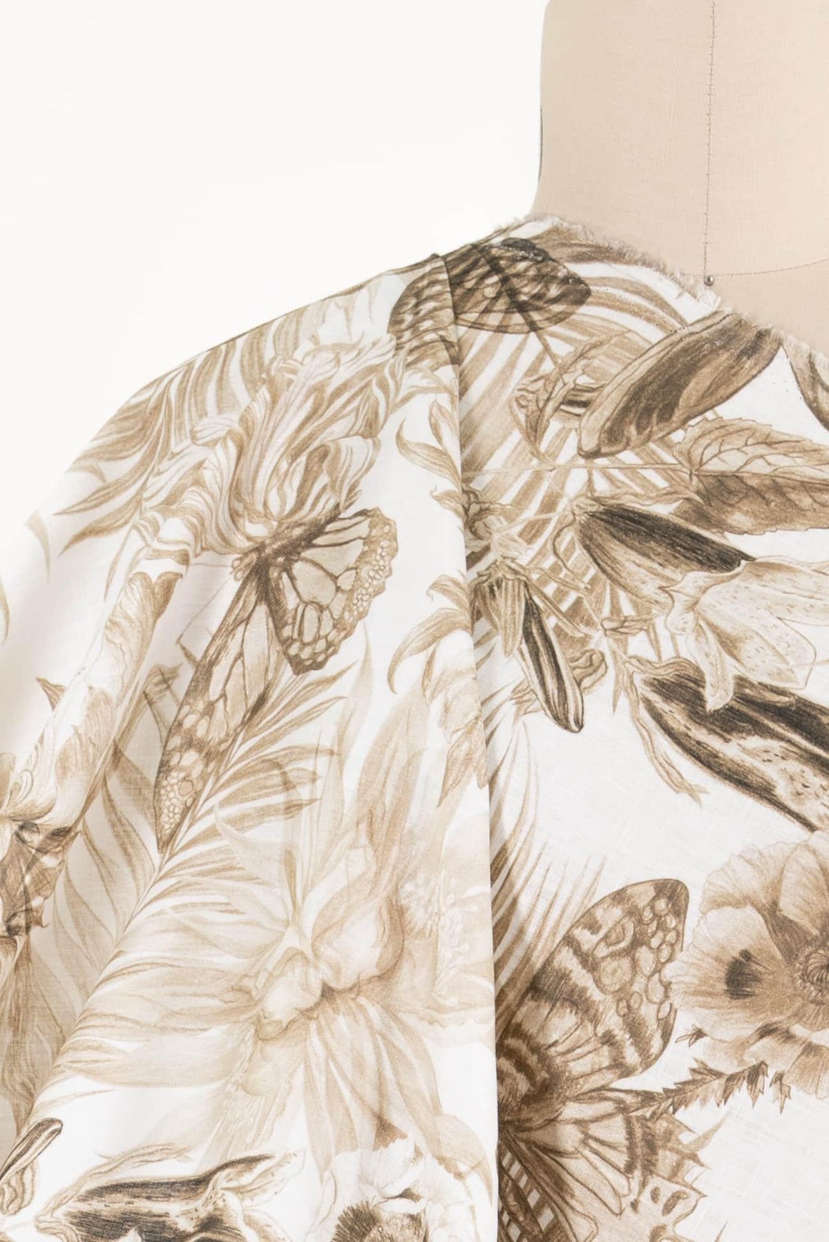 Butterfly Garden Linen Woven - Marcy Tilton Fabrics