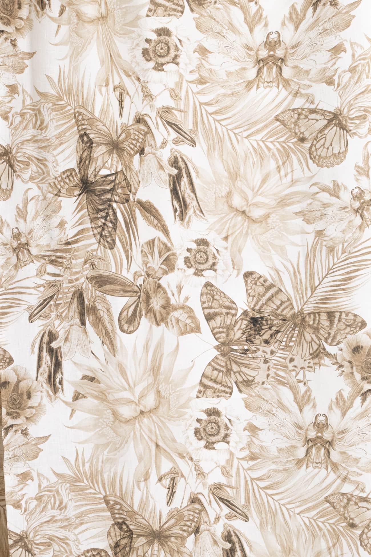 Butterfly Garden Linen Woven - Marcy Tilton Fabrics