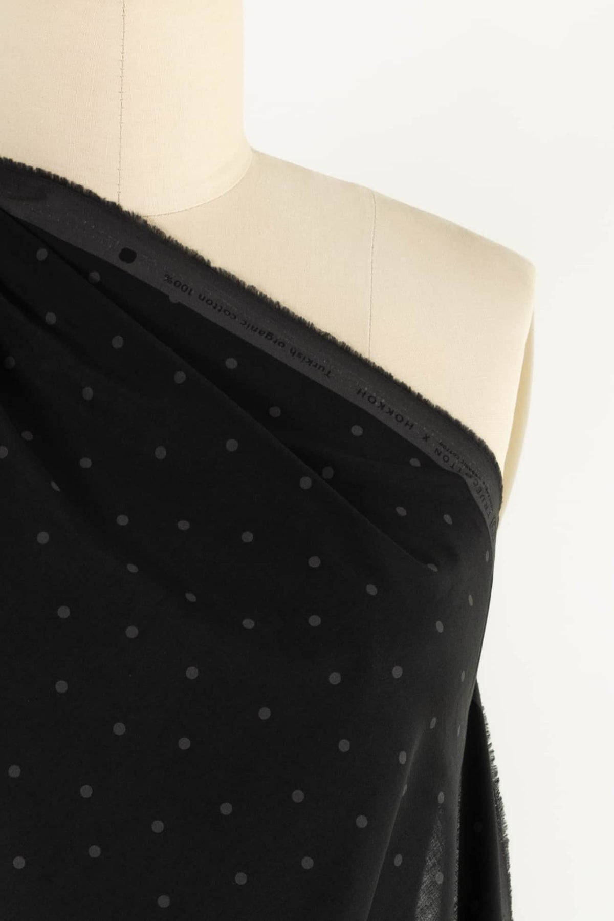 Carbon Petite Dots Organic Cotton Japanese Woven - Marcy Tilton Fabrics