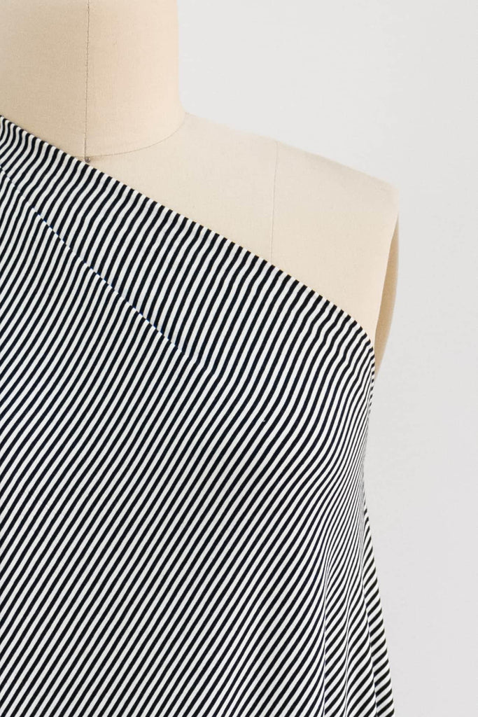 Cliff Stripe Bamboo Rayon/Spandex Knit - Marcy Tilton Fabrics