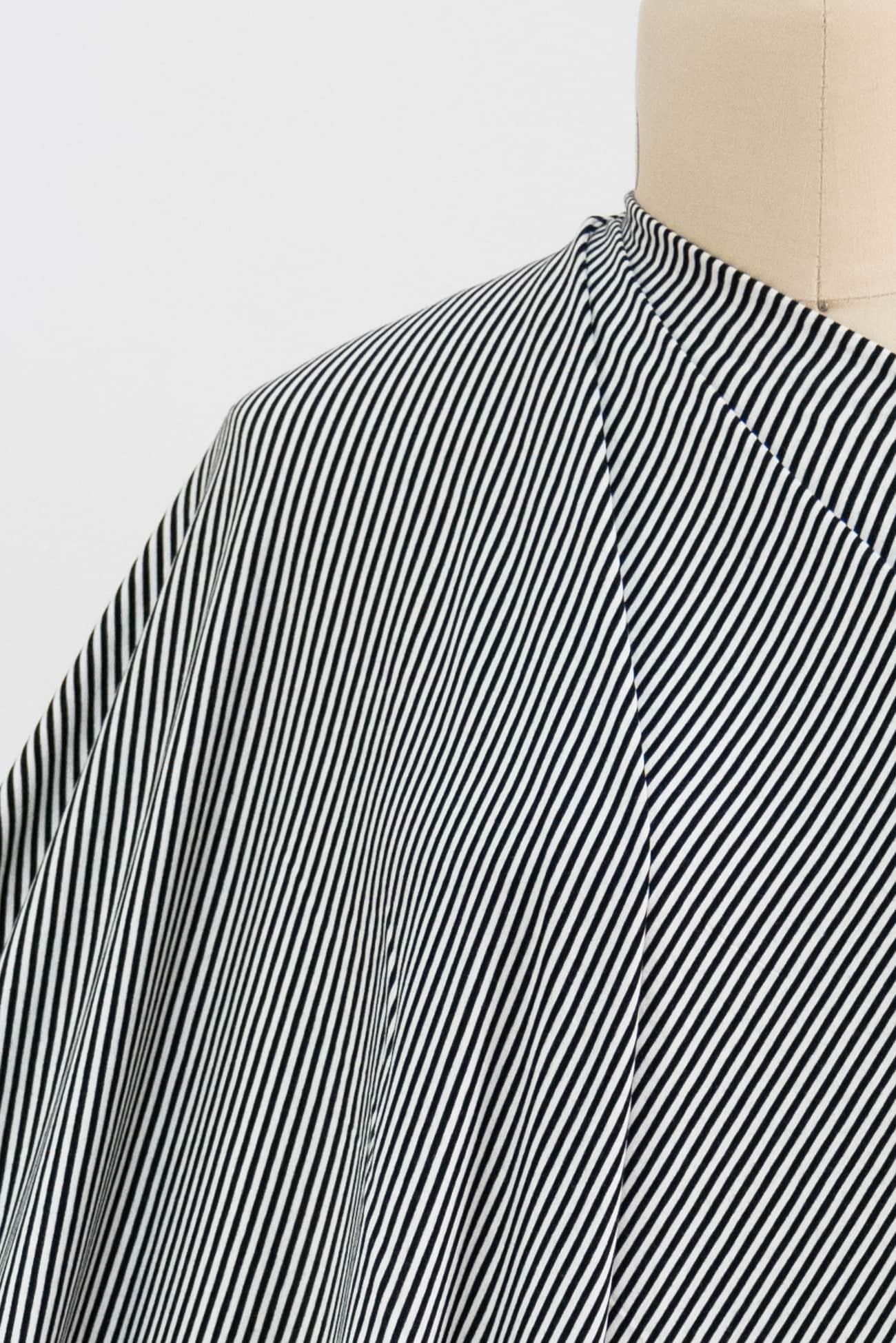 Cliff Stripe Bamboo Rayon/Spandex Knit - Marcy Tilton Fabrics