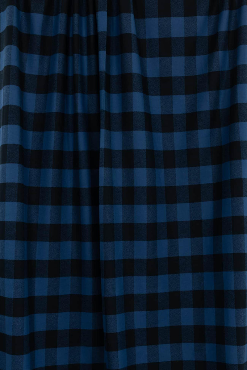 Stillwater Blue Buffalo Checks Cotton Flannel Woven - Marcy Tilton Fabrics
