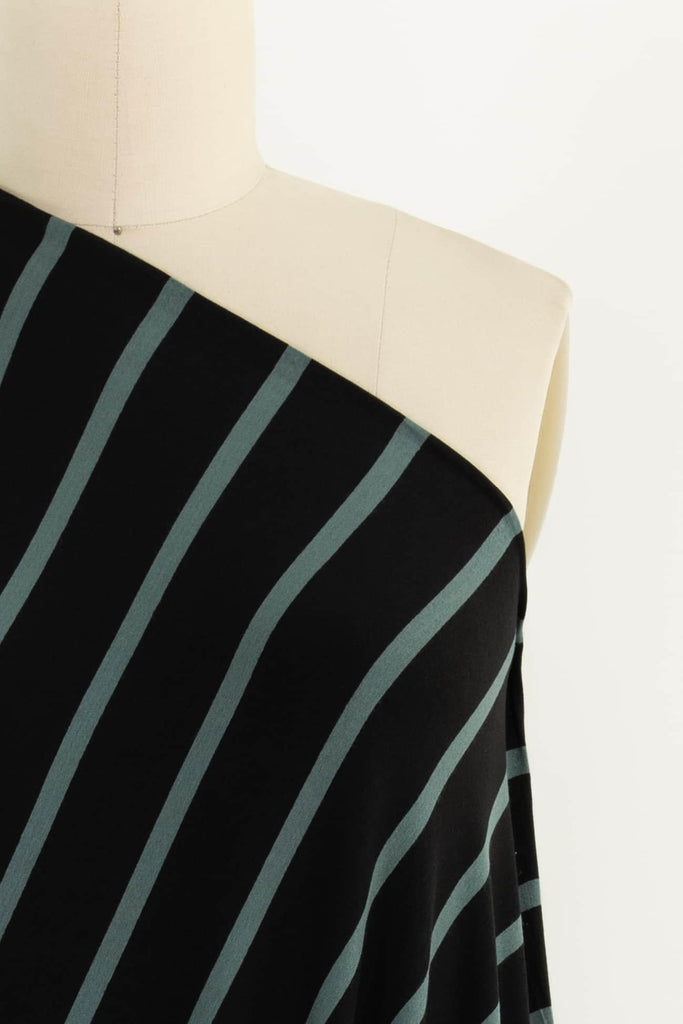 David Blue Stripes USA Knit - Marcy Tilton Fabrics