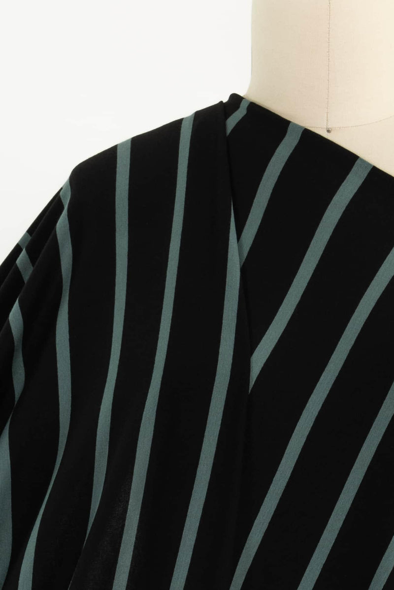 David Blue Stripes USA Knit - Marcy Tilton Fabrics