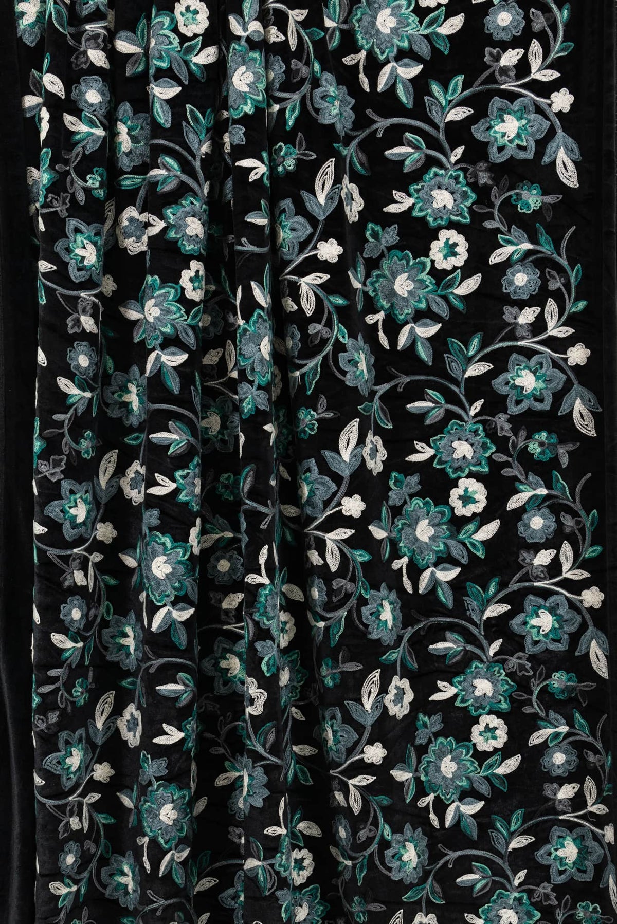 Elena Embroidered Velvet Knit - Marcy Tilton Fabrics