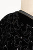 Jamila Embroidered Black Velvet Woven - Marcy Tilton Fabrics