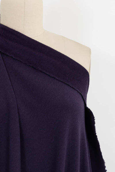 Empress Purple Bamboo/Cotton Fleece Knit - Marcy Tilton Fabrics