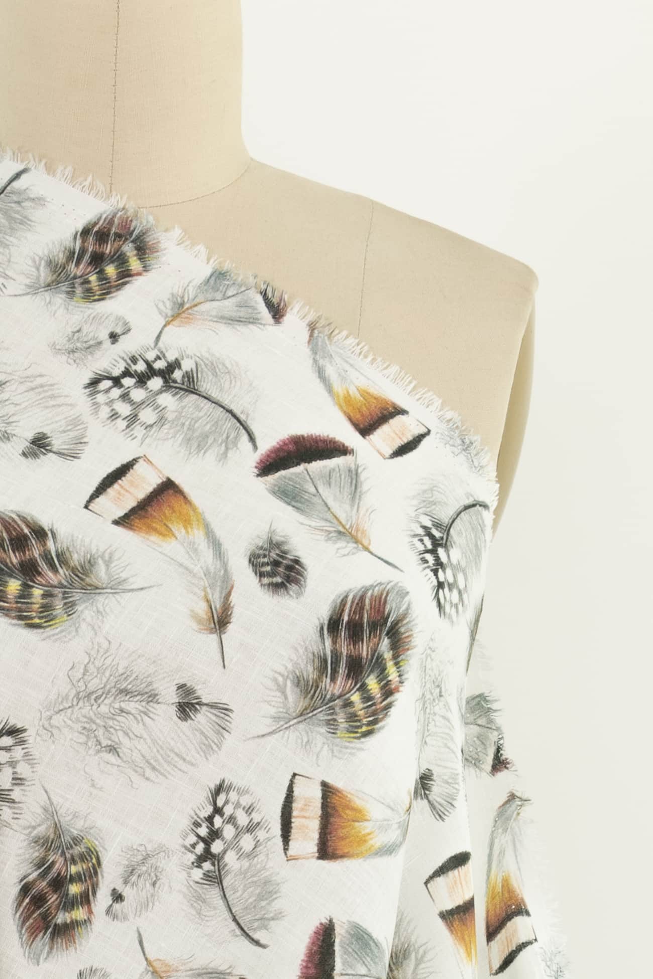 Fine Feathers Euro Linen Woven - Marcy Tilton Fabrics