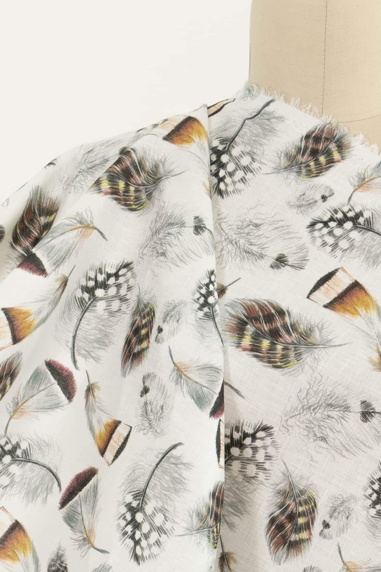 Fine Feathers Euro Linen Woven - Marcy Tilton Fabrics