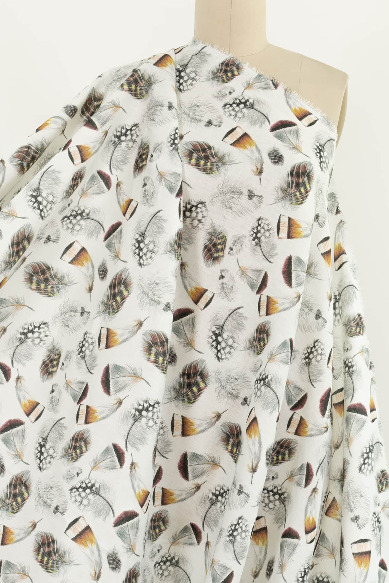 Fine Feathers Euro Linen Woven - Marcy Tilton Fabrics