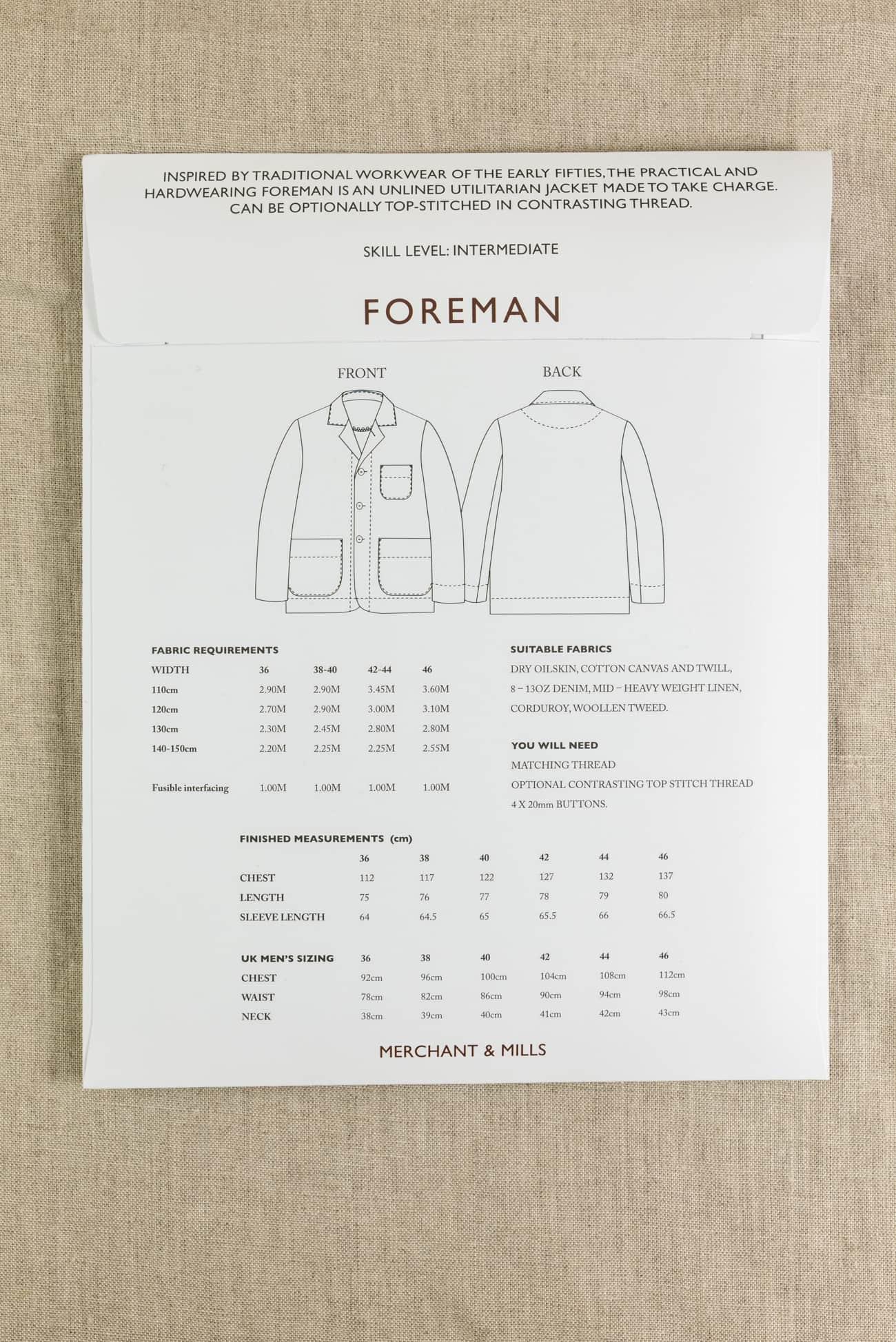 The Foreman Pattern - Marcy Tilton Fabrics