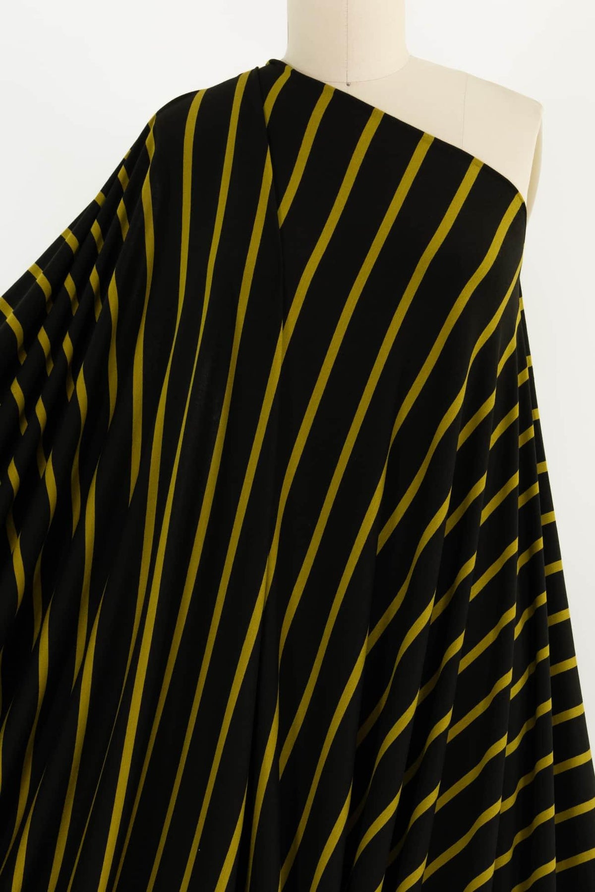 Gladys Green Stripes USA Knit - Marcy Tilton Fabrics