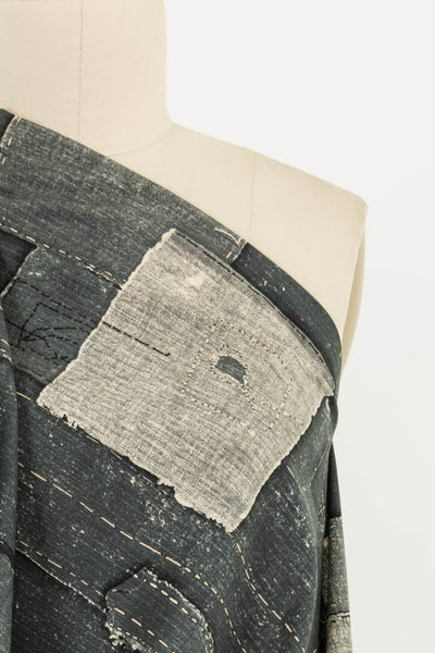 Gray Faux Boro Japanese Cotton Woven - Marcy Tilton Fabrics