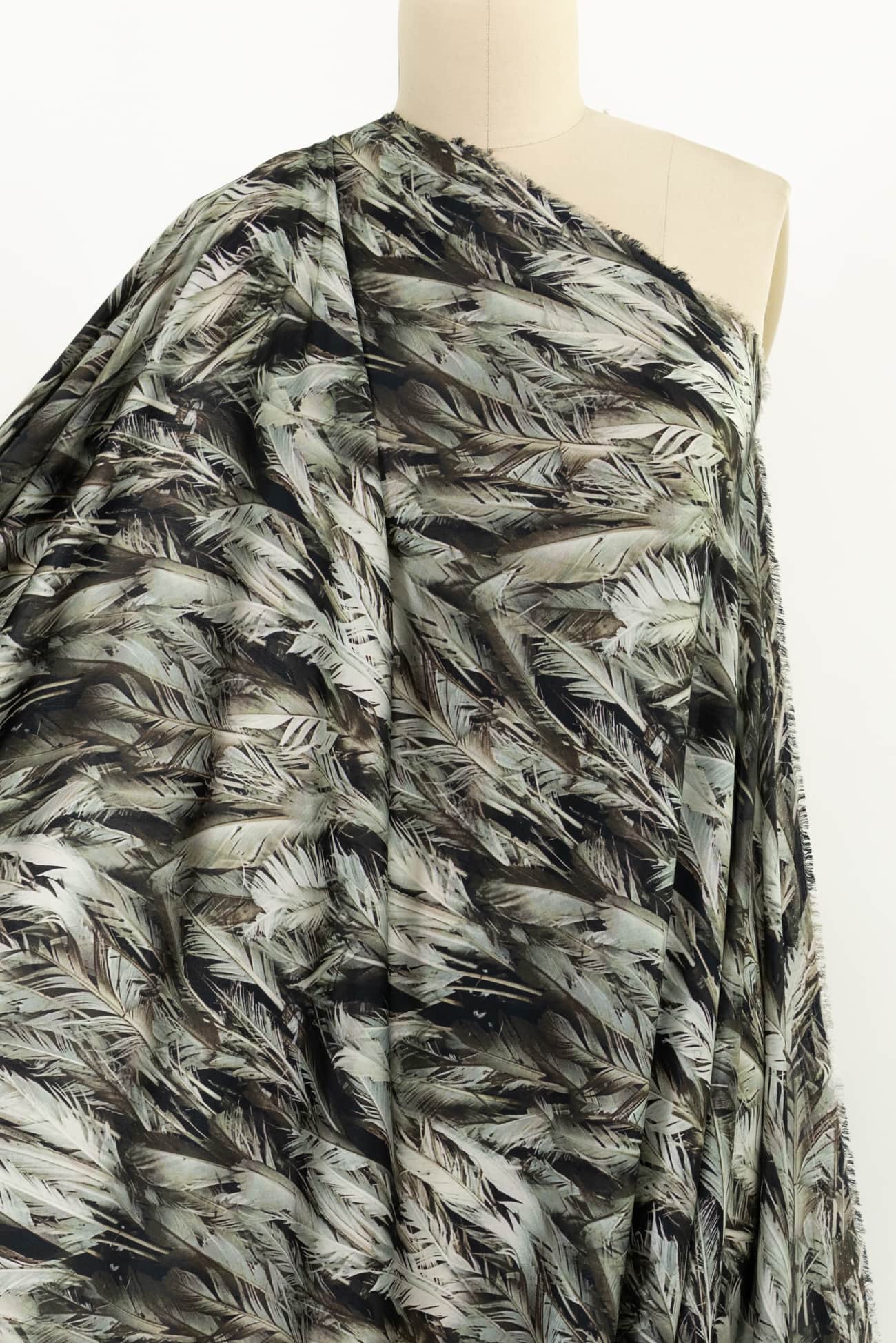 Green Feathers Woven - Marcy Tilton Fabrics