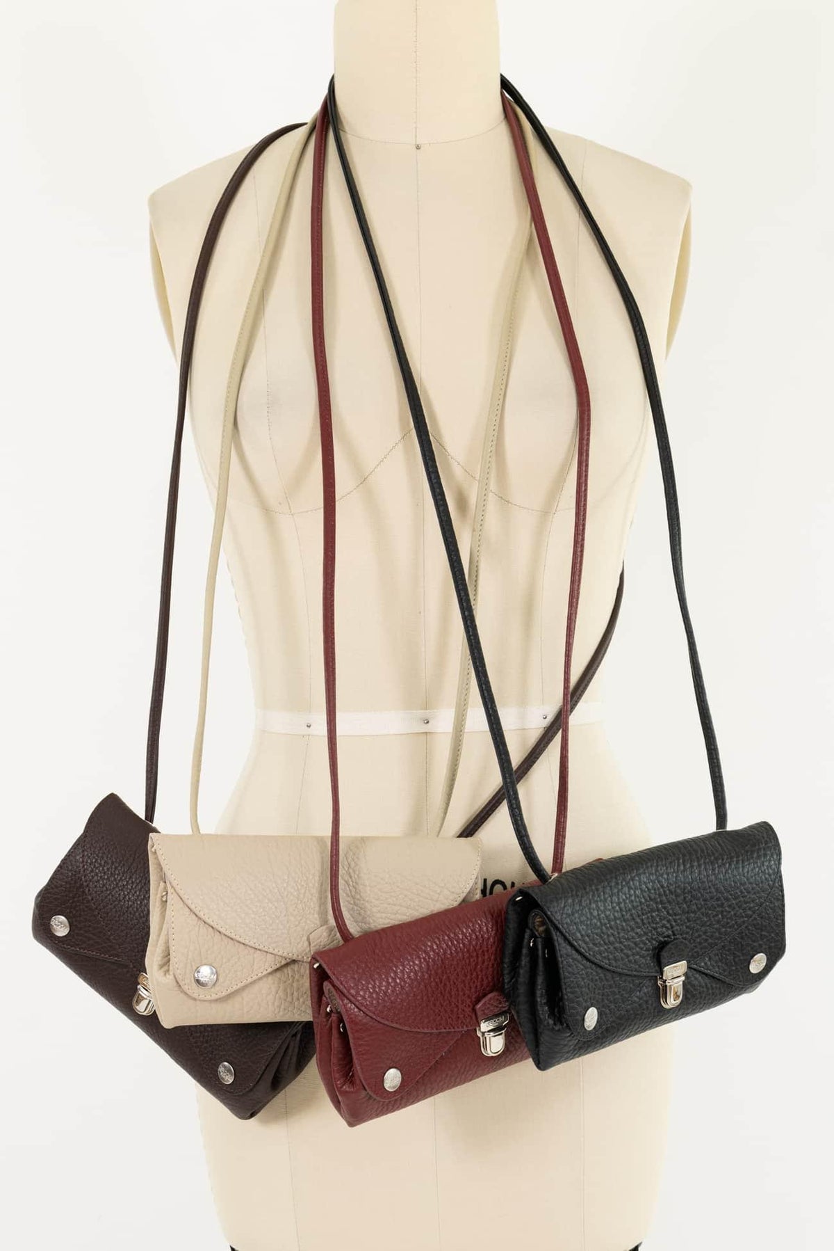 Retro Brown Leather GROOM Bag - Marcy Tilton Fabrics