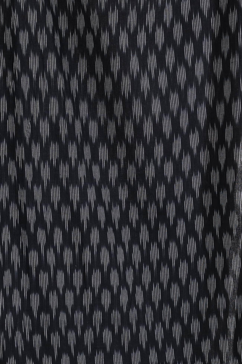 Idris Black Cotton Ikat Woven - Marcy Tilton Fabrics