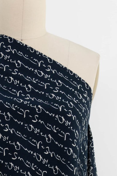 Indigo Kanji Japanese Cotton - Marcy Tilton Fabrics