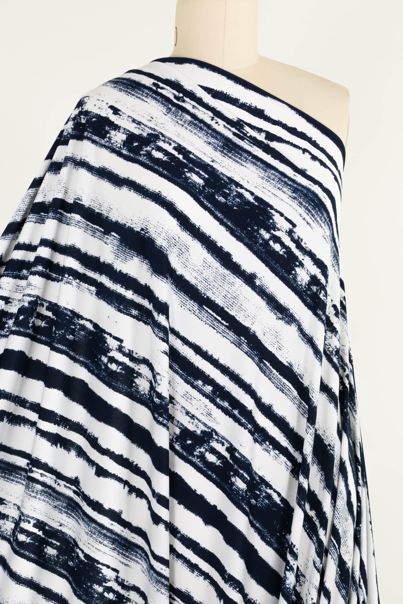 Indigo Strata Parisian Microfiber Knit - Marcy Tilton Fabrics