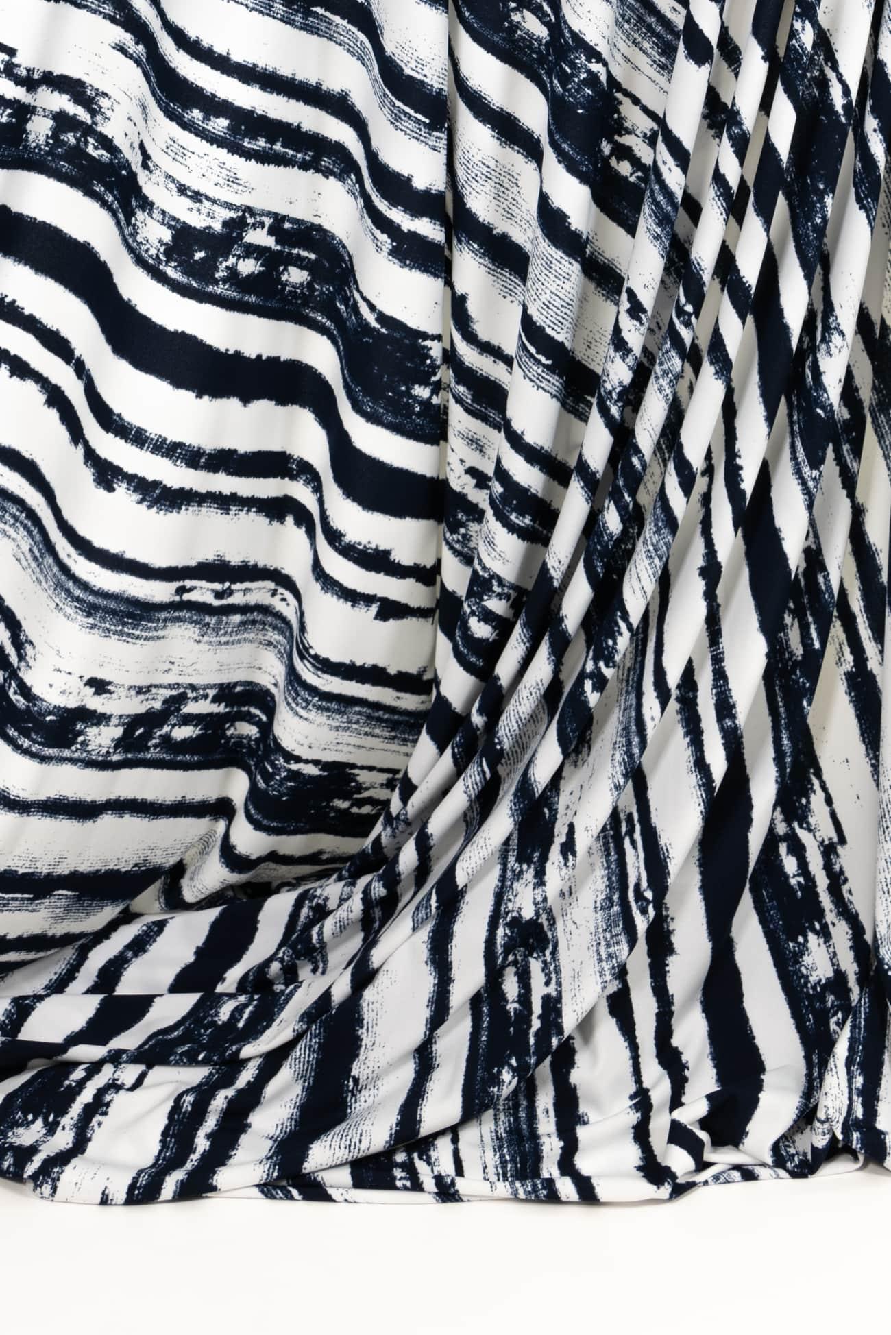 Indigo Strata Parisian Microfiber Knit - Marcy Tilton Fabrics