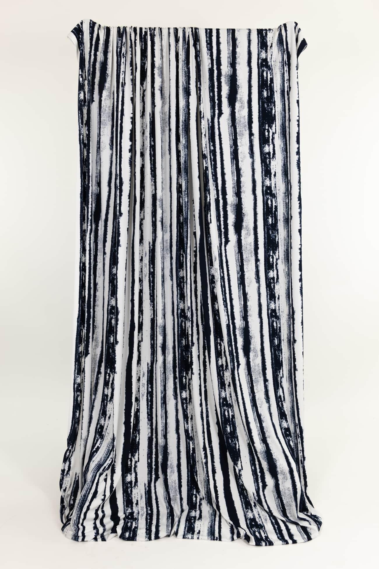 Indigo Strata Parisian Microfiber Knit - Marcy Tilton Fabrics