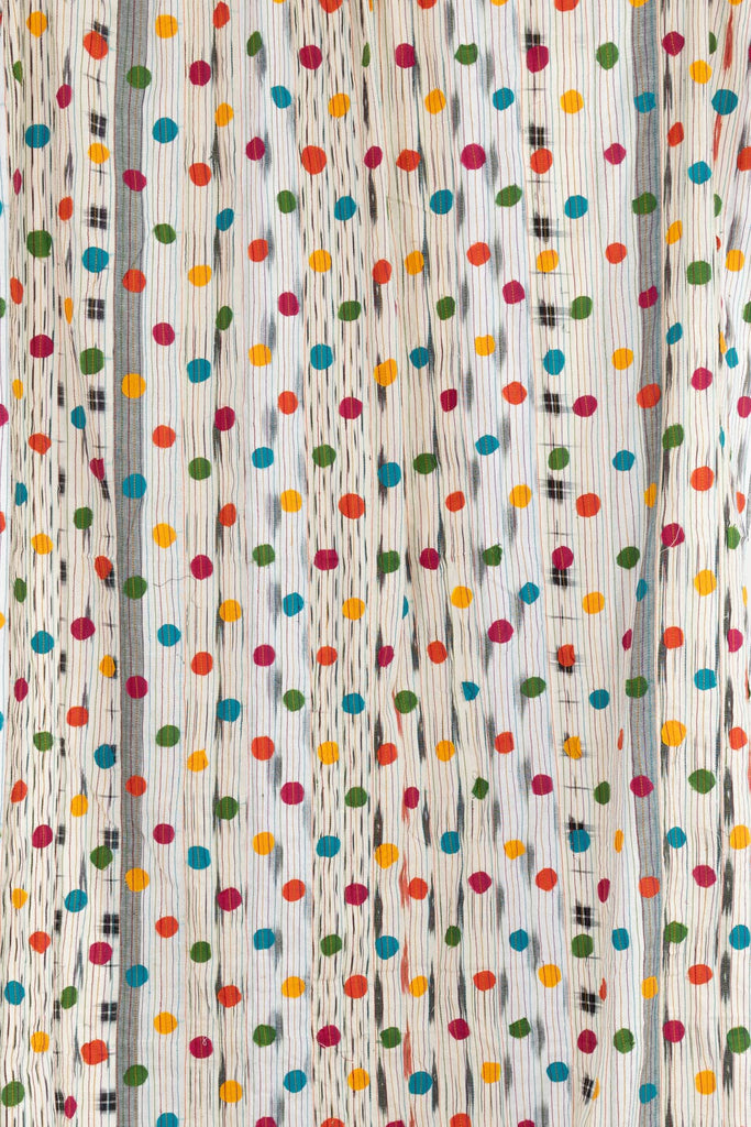 Ivory Beautiful Balloons Cotton Ikat Woven - Marcy Tilton Fabrics