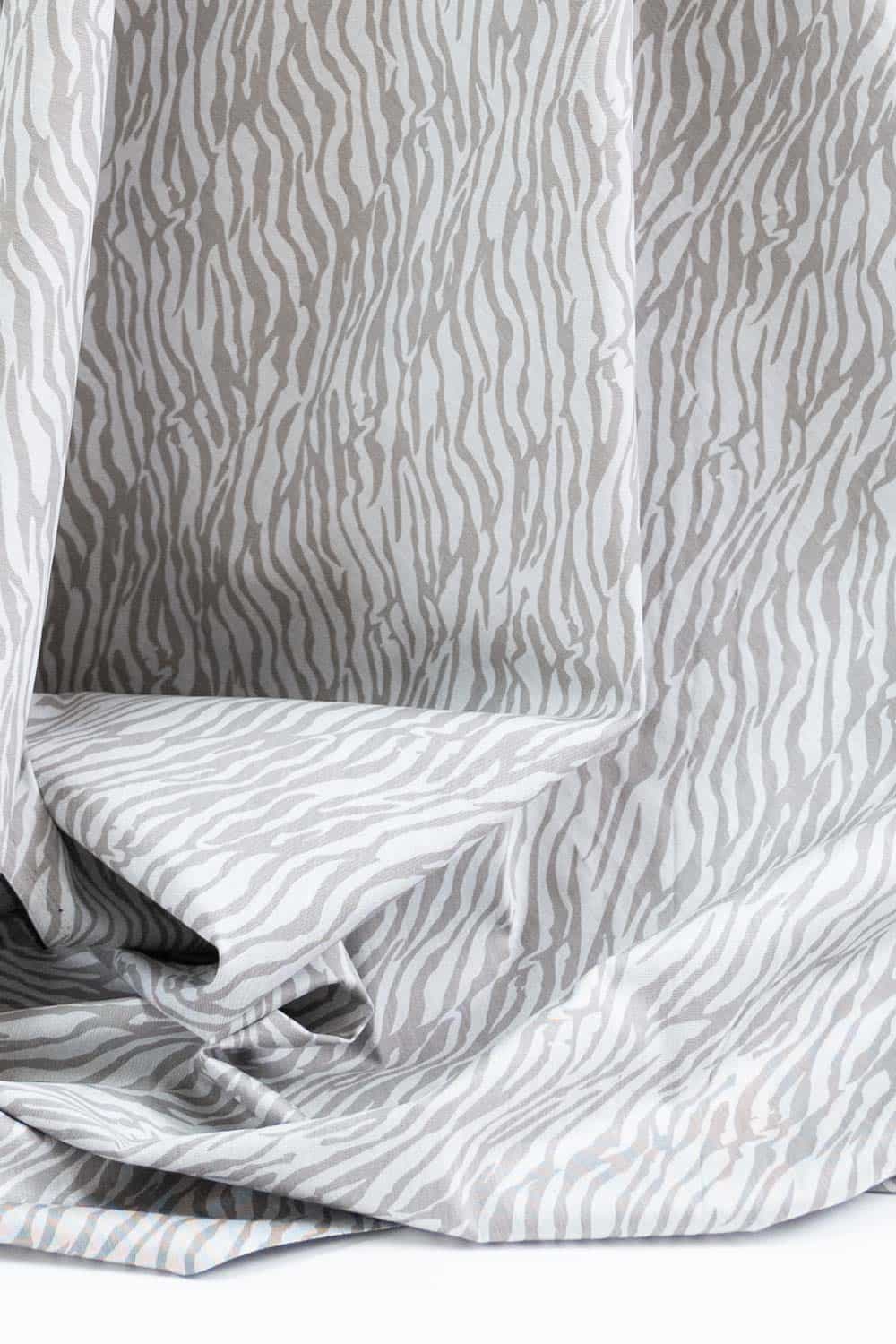 Ivory Zebra Stretch Denim Woven - Marcy Tilton Fabrics