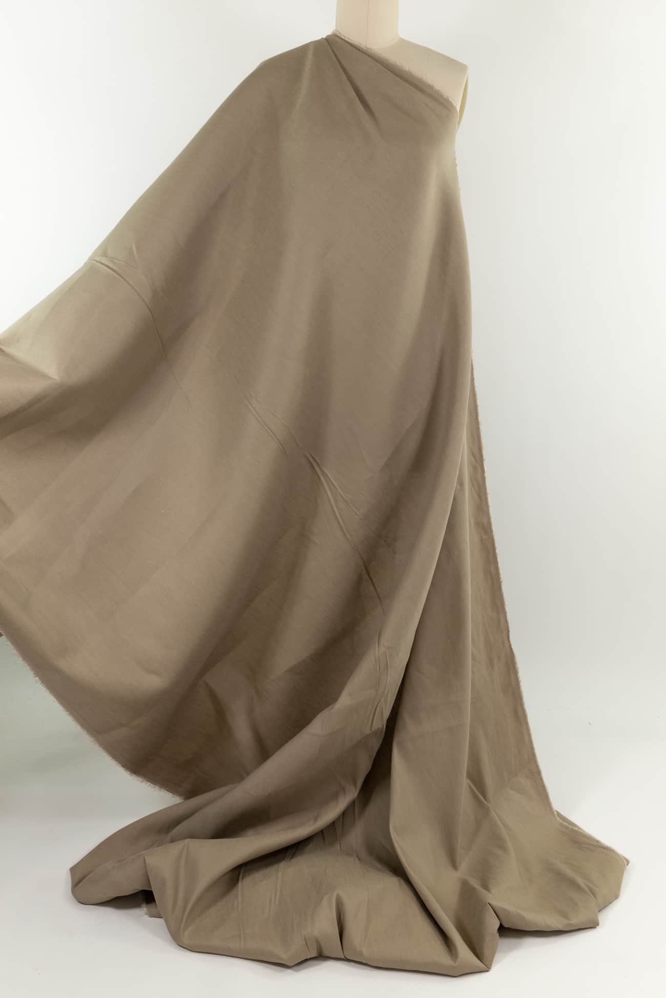 Khaki Stretch Linen Woven - Marcy Tilton Fabrics