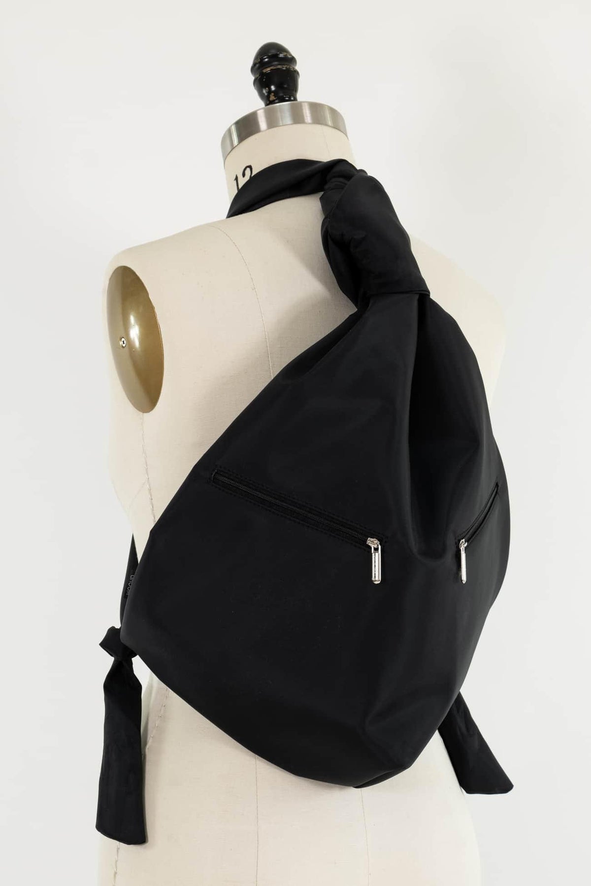 Groom Black Large Microfiber Backpack - Marcy Tilton Fabrics