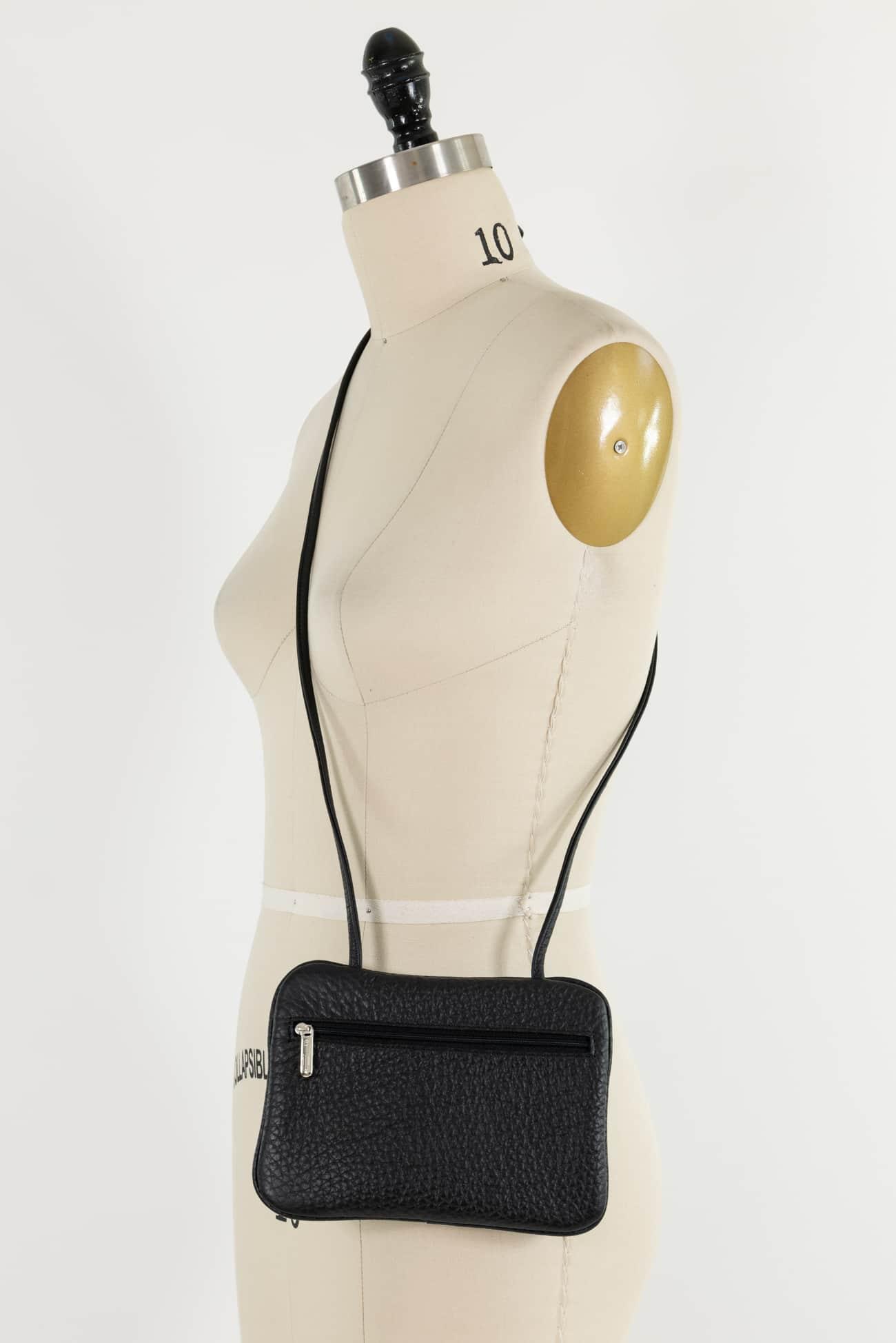 Black Leather La Petite GROOM Bag - Marcy Tilton Fabrics