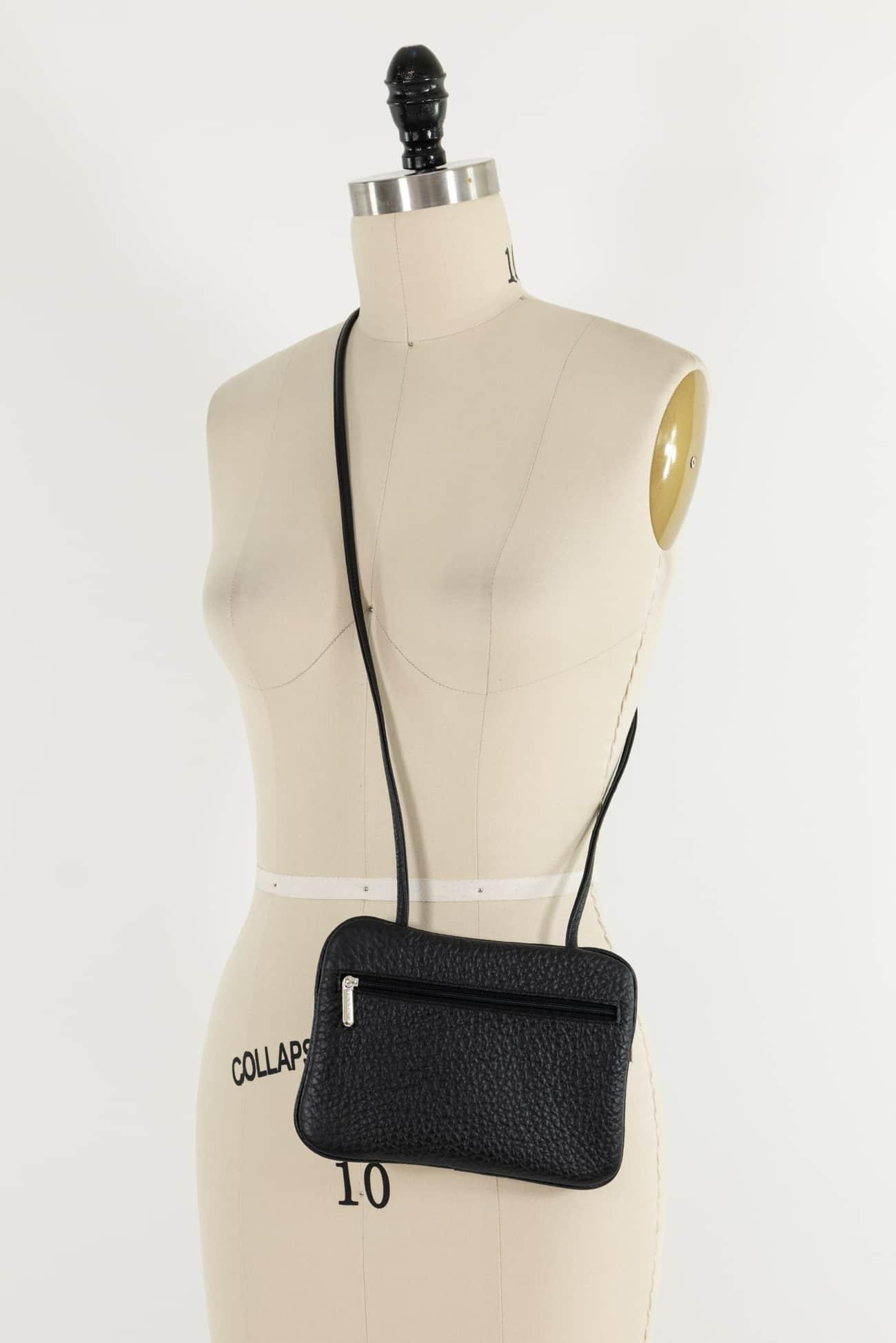 Black Leather La Petite GROOM Bag - Marcy Tilton Fabrics