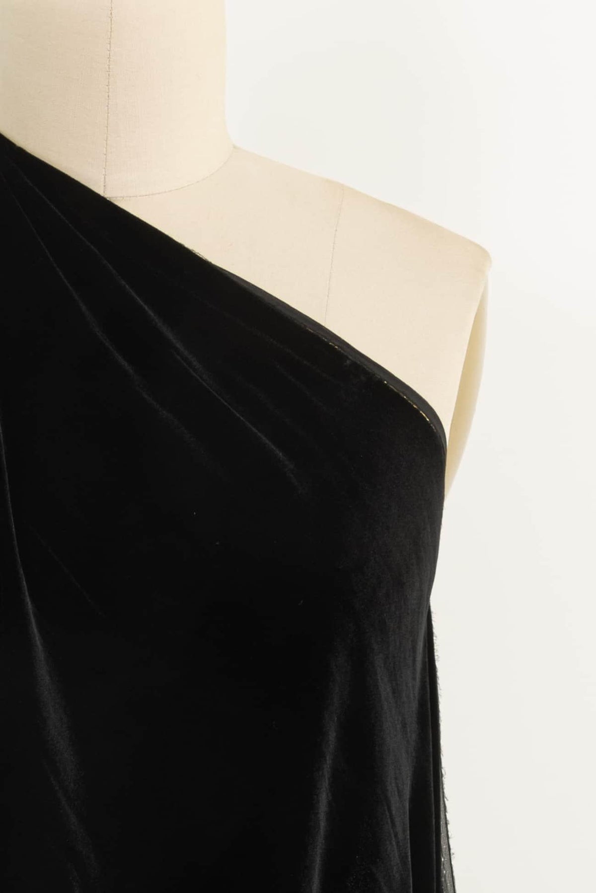 Lush Black Silk Velvet Woven - Marcy Tilton Fabrics