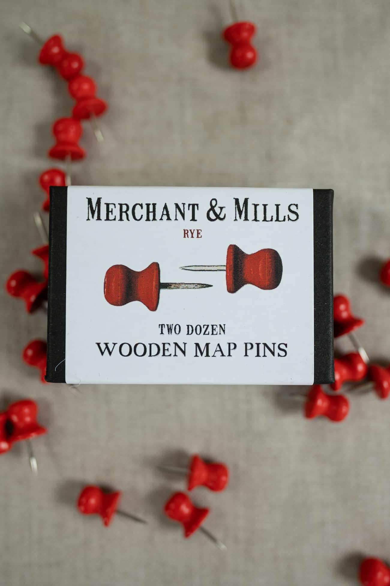 Wooden Map Pins - Marcy Tilton Fabrics