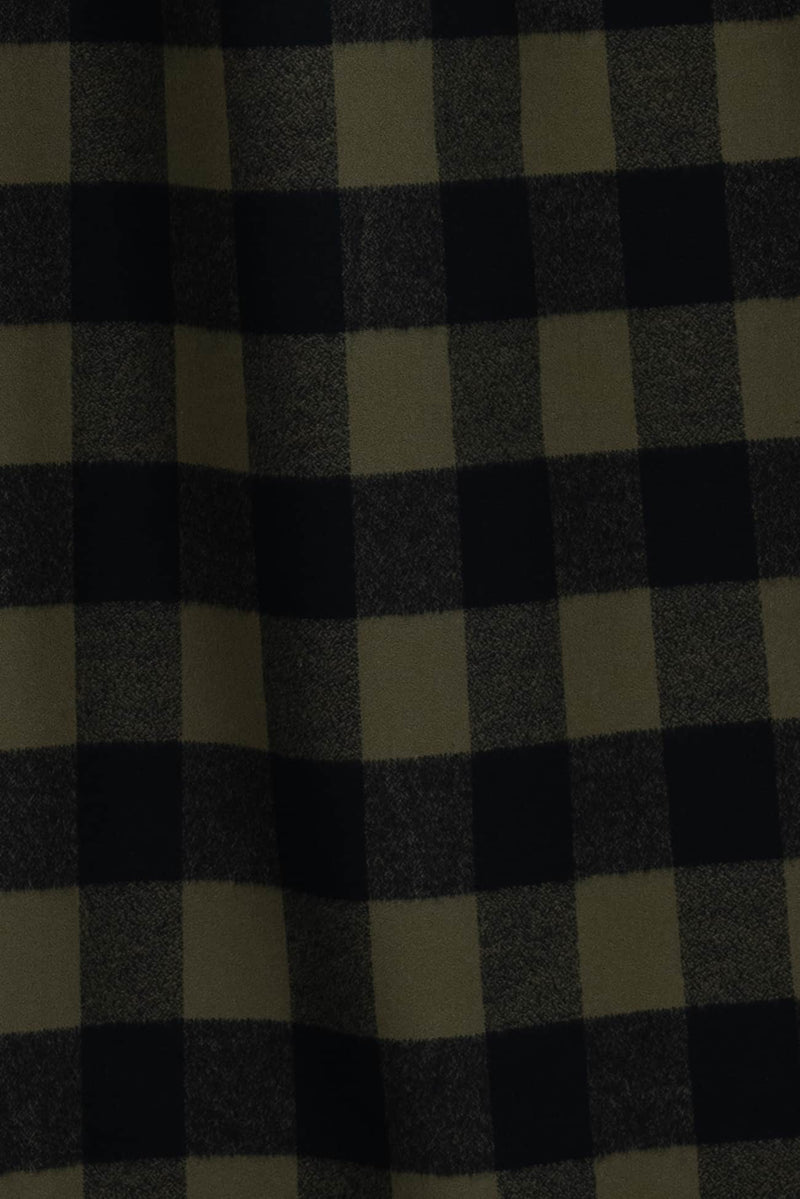 Olive Buffalo Checks Cotton Flannel Woven - Marcy Tilton Fabrics