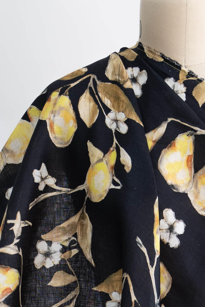 Pear Blossom Linen Woven - Marcy Tilton Fabrics