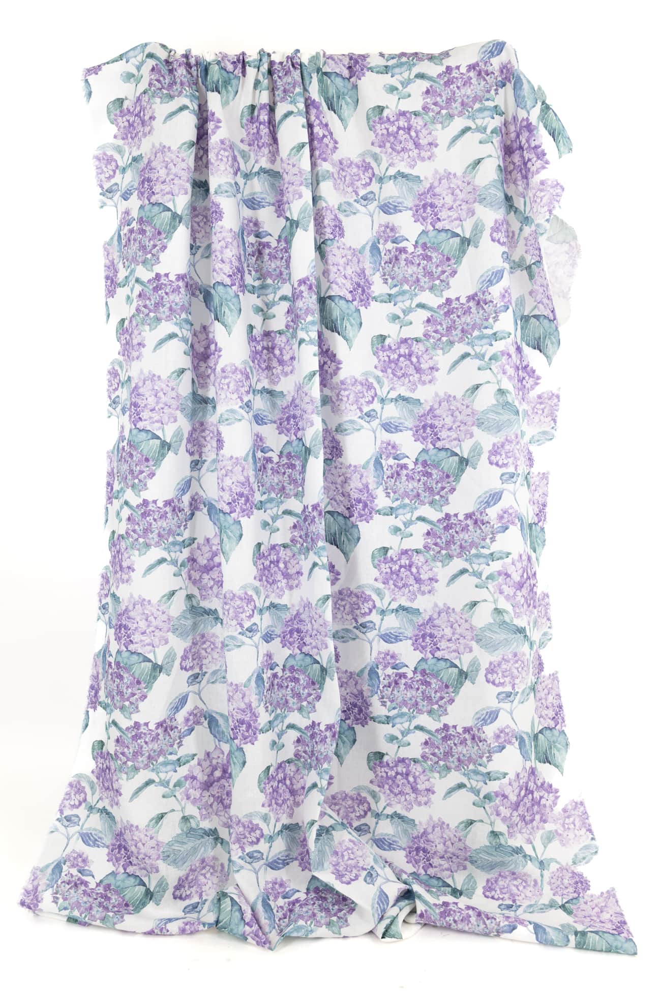 Purple Hydrangeas Linen Woven - Marcy Tilton Fabrics