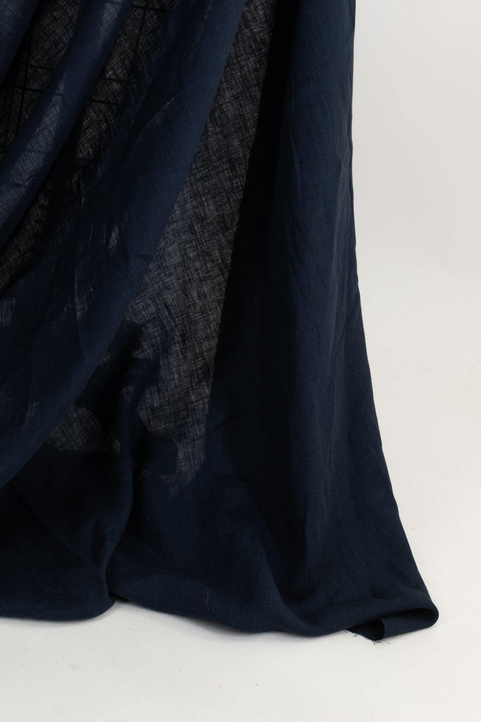 Quinn Navy Linen Woven - Marcy Tilton Fabrics