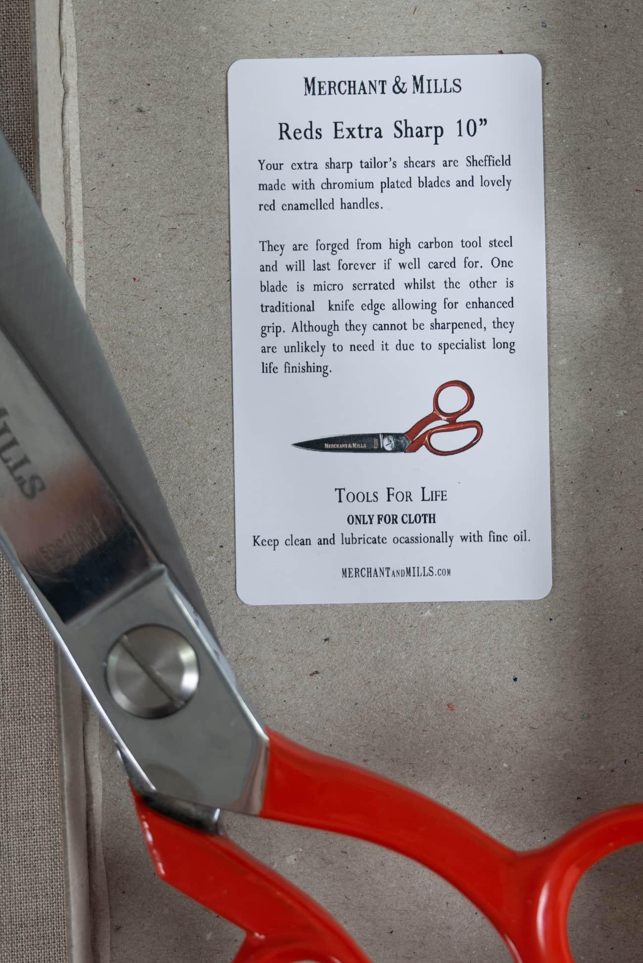 Red Extra Sharp 10" Scissors - Marcy Tilton Fabrics