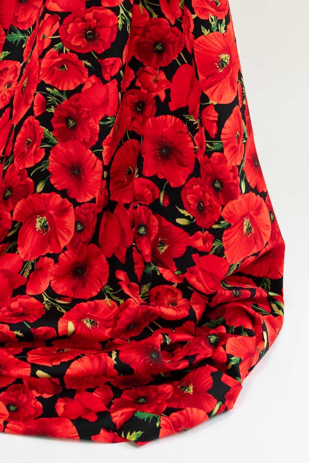 Red Poppies Stretch Cotton Woven - Marcy Tilton Fabrics