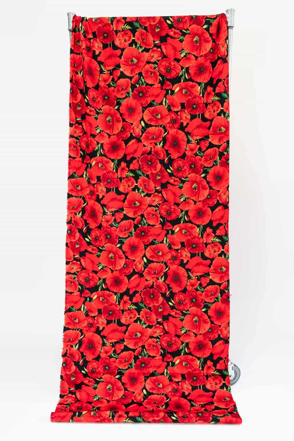 Red Poppies Stretch Cotton Woven - Marcy Tilton Fabrics