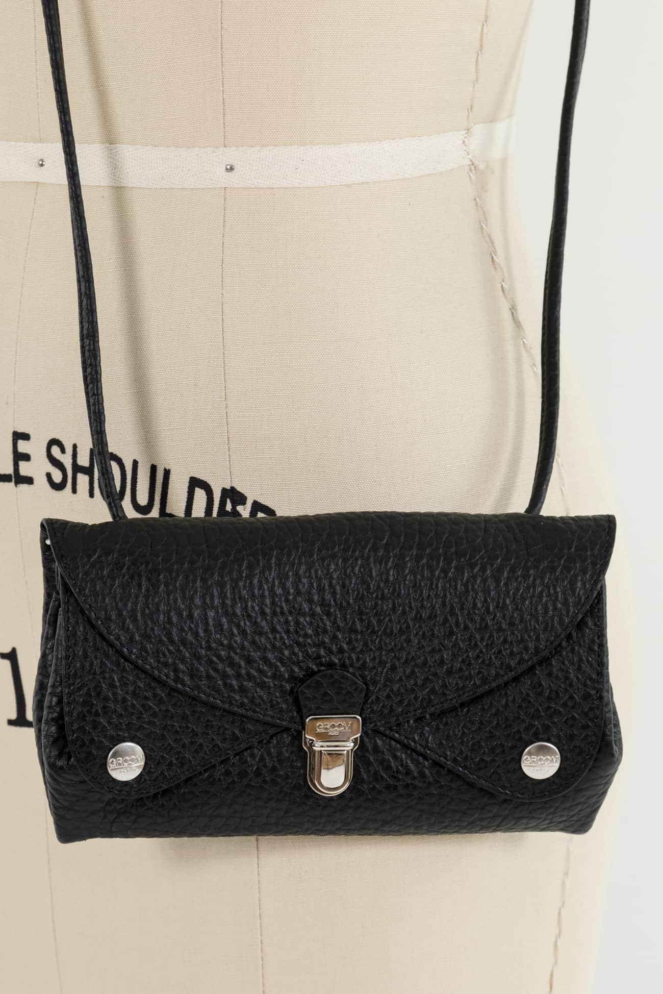 Retro Black Leather GROOM Bag - Marcy Tilton Fabrics