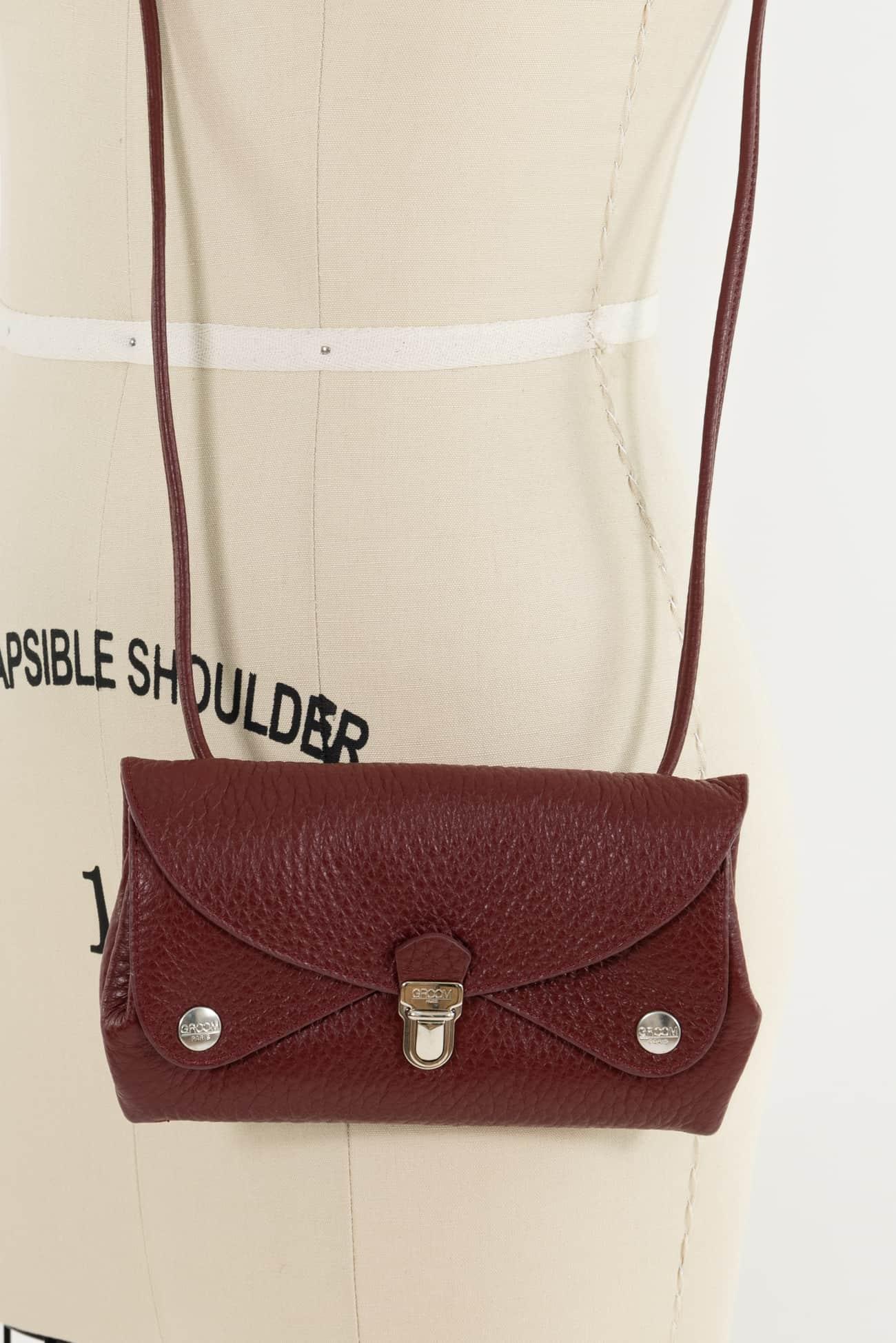 Retro Wine Leather GROOM Bag - Marcy Tilton Fabrics