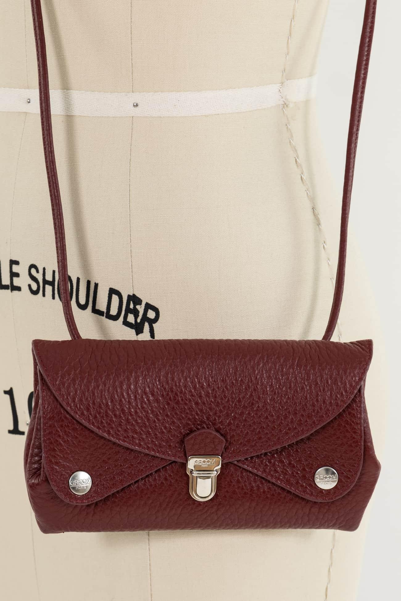 Retro Wine Leather GROOM Bag - Marcy Tilton Fabrics