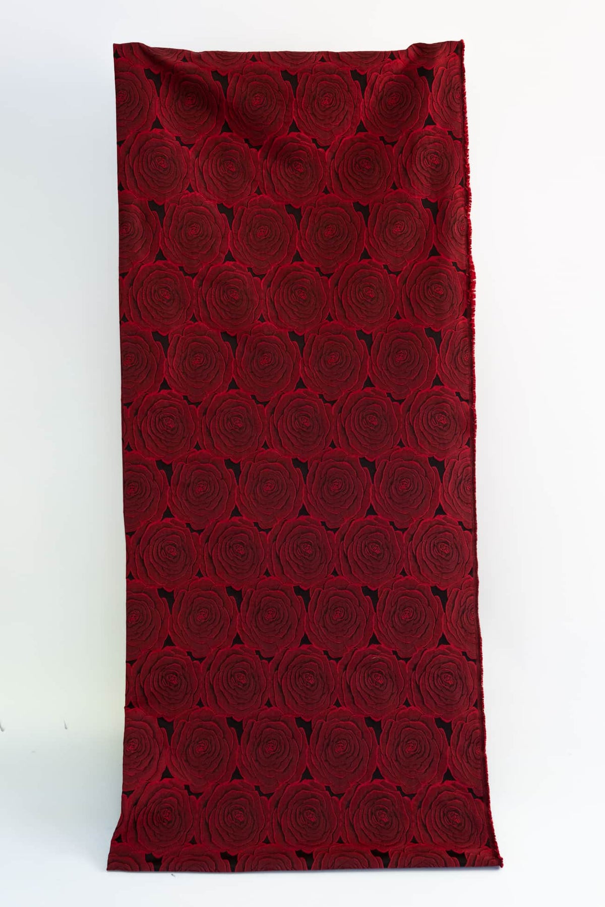 Rose Red Brocade Woven - Marcy Tilton Fabrics