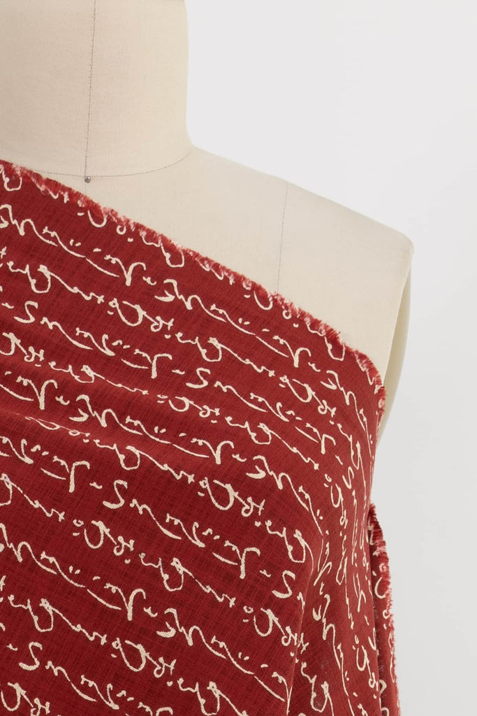 Rust Kanji Japanese Cotton - Marcy Tilton Fabrics