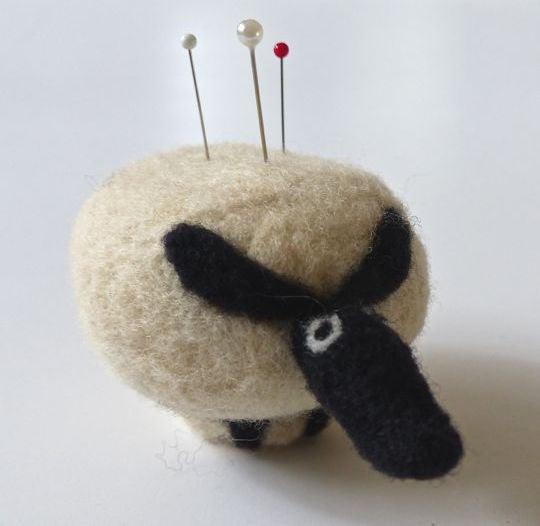 Felted Sheep Pincushion - Marcy Tilton Fabrics