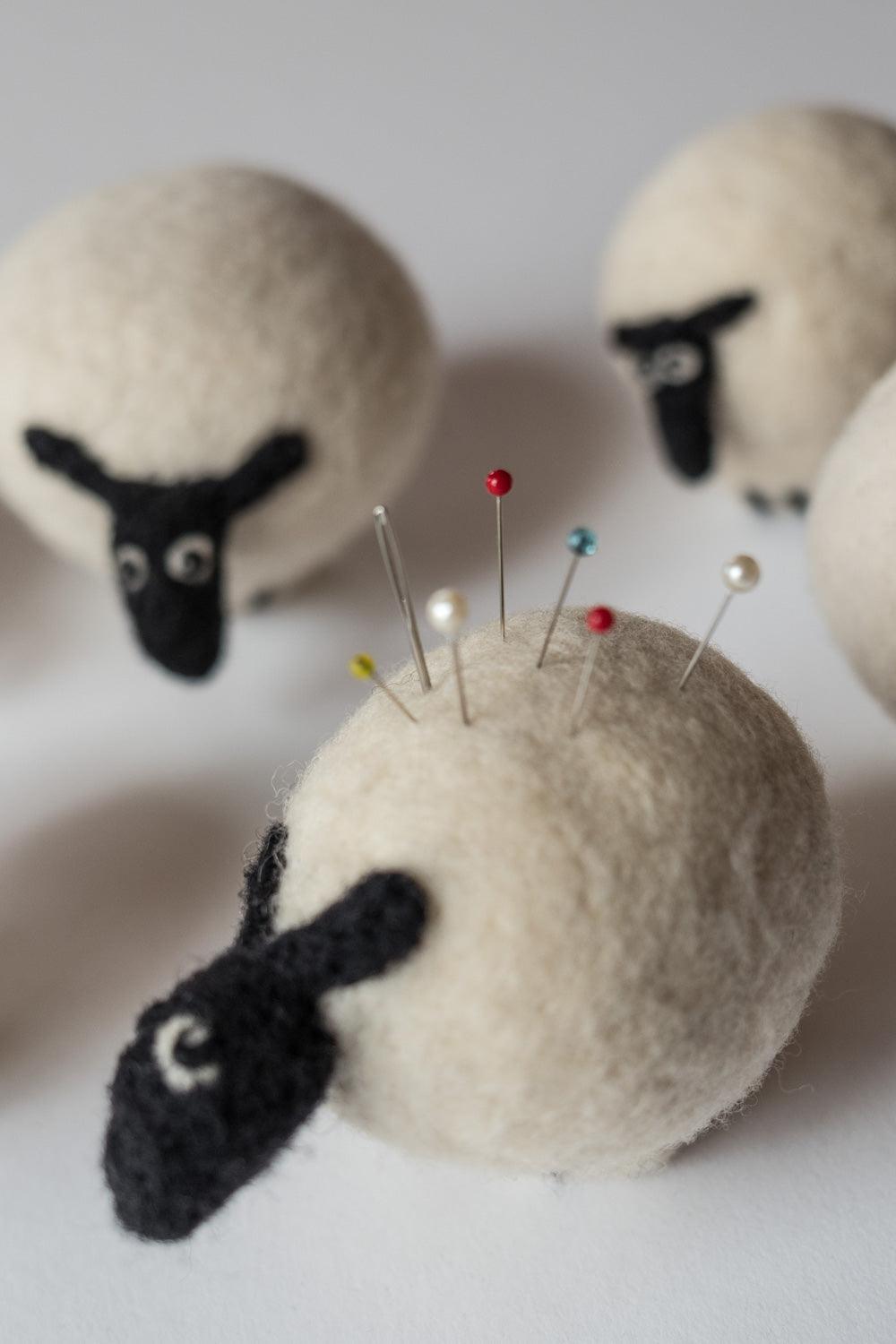 Felted Sheep Pincushion - Marcy Tilton Fabrics