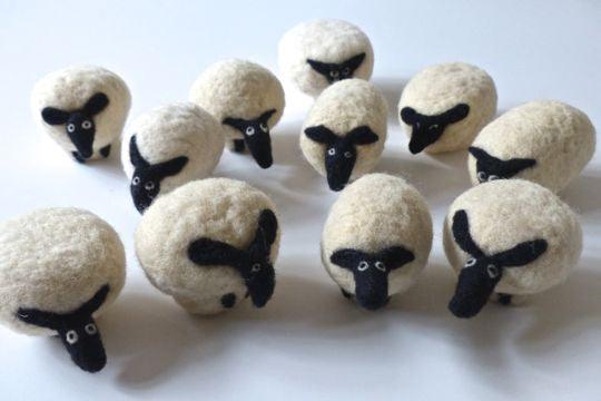 Felted Sheep Pincushion - Marcy Tilton Fabrics