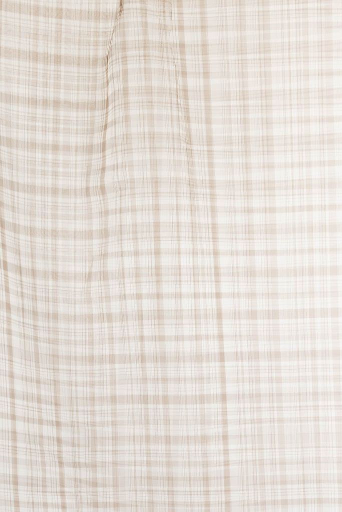 Taupe Plaid Italian Silk Organza Woven - Marcy Tilton Fabrics